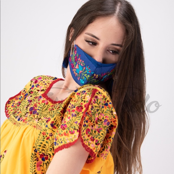 Mexican Handmade Embroidered Face Mask San Antonio - Picture 14 of 16
